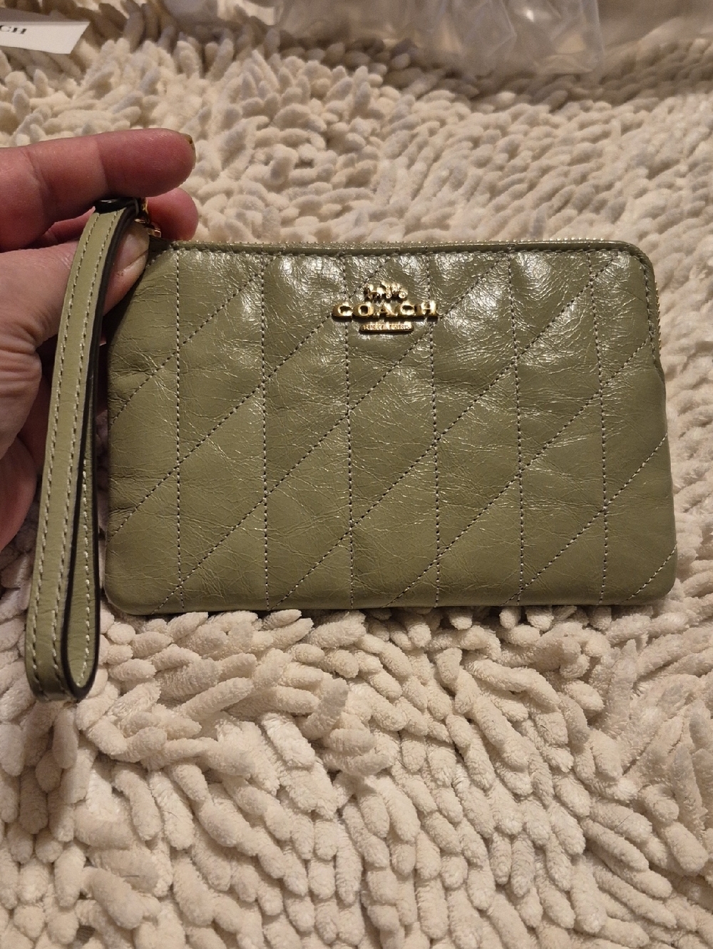 Coach's Classic Quilted Design - Corner Zip Wristlet [C5-] NWT
